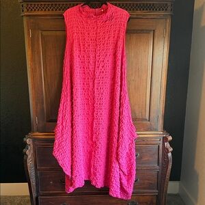 IC COLLECTION Vibrant Pink Asymmetrical Dress